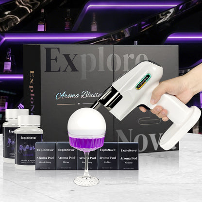 ExploNova Aroma Blaster 2 Kit with 5 Flavour Aroma Pod and Edible Bubble